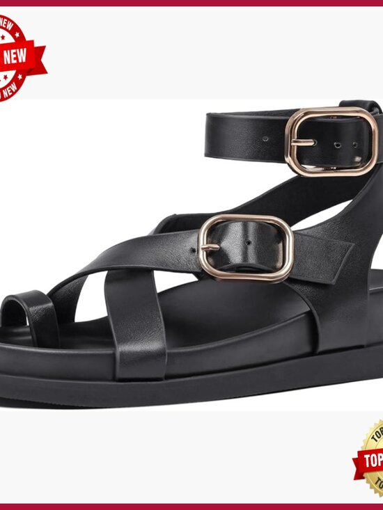 Shoes - Womens Ankle Wrap Platform Sandals with Rhinestone Studs Bohemian Retro Beach